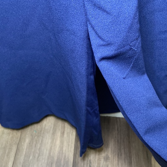 JS Collections ILLUSION GOWN WITH TRIM navy blue - Picture 10 of 15